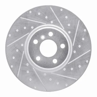 R1 Concepts EDZ-31133D Brake Rotor Drilled and Slotted Silver